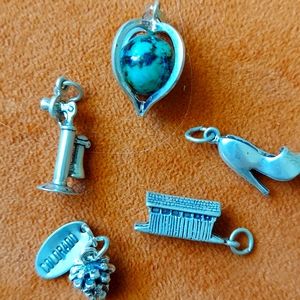 Sterling Silver charms set of 5